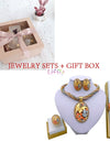 African Jewelry Charm Necklace Earrings Dubai Gold Jewelry Sets for Women Wedding Bridal Bracelet Ring Pendant Jewelry Set