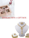 Liffly Luxury Dubai Gold Jewelry Sets for Women Necklace Bracelet Earrings Ring African Wedding Bridal Jewelry Set