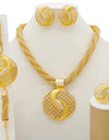 Free Shipping  African Gold Jewelry sets Wedding Jewelry set  Gold women Necklace African Costume Jewelry set