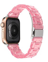 Resin Watch strap for apple watch 6 5 4 band 42mm 38mm transparent correa belt for iwatch 6 series 5 4 3/2 bracelet 44mm 40mm