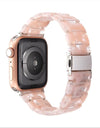 Resin Watch strap for apple watch 6 5 4 band 42mm 38mm transparent correa belt for iwatch 6 series 5 4 3/2 bracelet 44mm 40mm