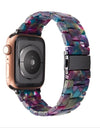 Resin Watch strap for apple watch 6 5 4 band 42mm 38mm transparent correa belt for iwatch 6 series 5 4 3/2 bracelet 44mm 40mm