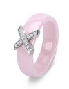 X Cross Ring With AAA Crystal