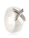 X Cross Ring With AAA Crystal