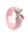 X Cross Ring With AAA Crystal