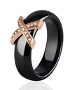 X Cross Ring With AAA Crystal