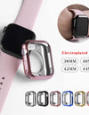 Watch case ultra-thin plated watch case for Apple 4 3 2 1 42MM 38MM soft transparent TPU cover for iWatch 5 44MM 40MMaccessories