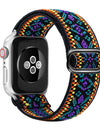 Bohemia Elastic Nylon Loop Band For Apple Watch 6 38mm 40mm 42mm 44mm Watch Adjustable Elastic  Strap For Iwatch Series 6 5 4 3