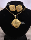 Ethiopian gold jewelry sets 24k Big  Pendant Necklace Earring Dubai jewelry sets  for women African Eritrea wedding bridal set