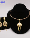 Free Shipping African Gold Jewelry Sets Wedding Jewelry Set Gold Women Necklace African Costume Jewelry Set