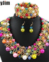 MayJim Statement necklace 2021 fashion jewelry sets Handmade bead chain big Pearl dubai jewelry sets Vintage beads Bijoux