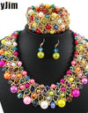 MayJim Statement necklace 2021 fashion jewelry sets Handmade bead chain big Pearl dubai jewelry sets Vintage beads Bijoux