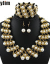 MayJim Statement necklace 2021 fashion jewelry sets Handmade bead chain big Pearl dubai jewelry sets Vintage beads Bijoux