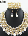 MayJim Statement necklace 2021 fashion jewelry sets Handmade bead chain big Pearl dubai jewelry sets Vintage beads Bijoux