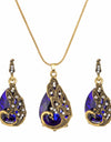 ZOSHI Wedding Jewelry Sets for Women Crystal Gold Chain Peacock Necklace Earrings Set Adjustable Rings 3pcs Jewelry Set