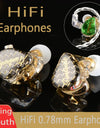 New TD08 HIFI Tuning mouth Earphones 0.78 2pin resin custom fever IEM earphones For qdc huawei Dynamic with Earbuds DJ Stage