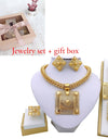 Liffly Dubai Gold Jewelry Sets for Women Big Necklace African Beads Jewelry Set Nigerian Bridal Wedding Costume Jewelry