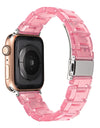 Resin strap for apple watch band 44mm 40mm 42mm 38mm correa transparent woman Loop watchband for iwatch 6 se series 5 4 3 2 1