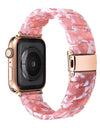 Resin strap for apple watch band 44mm 40mm 42mm 38mm correa transparent woman Loop watchband for iwatch 6 se series 5 4 3 2 1