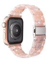 Resin strap for apple watch band 44mm 40mm 42mm 38mm correa transparent woman Loop watchband for iwatch 6 se series 5 4 3 2 1