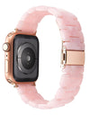 Resin strap for apple watch band 44mm 40mm 42mm 38mm correa transparent woman Loop watchband for iwatch 6 se series 5 4 3 2 1