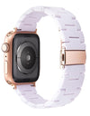 Resin strap for apple watch band 44mm 40mm 42mm 38mm correa transparent woman Loop watchband for iwatch 6 se series 5 4 3 2 1