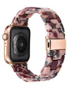 Resin strap for apple watch band 44mm 40mm 42mm 38mm correa transparent woman Loop watchband for iwatch 6 se series 5 4 3 2 1