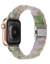 Resin strap for apple watch band 44mm 40mm 42mm 38mm correa transparent woman Loop watchband for iwatch 6 se series 5 4 3 2 1