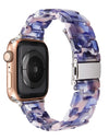 Resin strap for apple watch band 44mm 40mm 42mm 38mm correa transparent woman Loop watchband for iwatch 6 se series 5 4 3 2 1