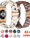 Resin strap for apple watch band 44mm 40mm 42mm 38mm correa transparent woman Loop watchband for iwatch 6 se series 5 4 3 2 1