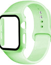 Strap+Glass+Case for Apple Watch Band 44mm 40mm iWatch band 42mm 38mm silicone bumper+bracelet for apple watch 6 band 5 4 3 2 SE