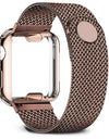 Case+strap For Apple Watch band 40mm 44mm 38mm 42mm Plated case+Metal belt stainless steel bracelet iWatch 6 5 4 3 2 se strap