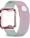 Case+strap For Apple Watch band 40mm 44mm 38mm 42mm Plated case+Metal belt stainless steel bracelet iWatch 6 5 4 3 2 se strap