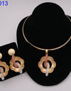 Free Shipping African Gold Jewelry Sets Wedding Jewelry Set Gold Women Necklace African Costume Jewelry Set