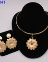 Free Shipping African Gold Jewelry Sets Wedding Jewelry Set Gold Women Necklace African Costume Jewelry Set