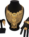 Dubai 24k Gold Big Jewelry Sets Women Wedding Long Necklace Ethiopian Set Traditional Long Jewellery