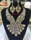 Dubai 24k Gold Big Jewelry Sets Women Wedding Long Necklace Ethiopian Set Traditional Long Jewellery