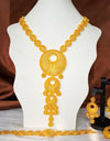 Dubai 24k Gold Big Jewelry Sets Women Wedding Long Necklace Ethiopian Set Traditional Long Jewellery