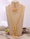 New Ethiopian Dubai Gold Color jewelry Sets Wedding Women Necklaces Earrings  Jewelry Sets Eritrean Big tassel Jewelry Gifts