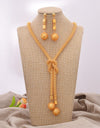 New Ethiopian Dubai Gold Color jewelry Sets Wedding Women Necklaces Earrings  Jewelry Sets Eritrean Big tassel Jewelry Gifts