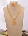 New Ethiopian Dubai Gold Color jewelry Sets Wedding Women Necklaces Earrings  Jewelry Sets Eritrean Big tassel Jewelry Gifts