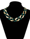 IngeSight.Z 3 Colors Acrylic Resin Choker Chunky Thick Necklaces Gothic Miami Curb Cuban Necklaces Collier Female Neck Jewelry