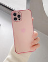 Cute Love Heart Side Pattern Phone Case For iPhone 13 12 Mini 11 Pro X XR XS Max 7 8 Plus SE Luxury Electroplated Soft TPU Cover