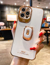 Boucho Luxury electroplating phone case for iphone 13 12 Pro MAX 11 Pro XS XR X SE 6 7 8 plus 12Mini Phone Holder Ring Grip Case