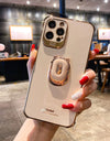 Boucho Luxury electroplating phone case for iphone 13 12 Pro MAX 11 Pro XS XR X SE 6 7 8 plus 12Mini Phone Holder Ring Grip Case