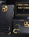 Zroteve For iPhone 12 11 13 Pro Max Mini Cover Crocodile Pattern Coque For Apple iPhone X XR XS Max 8 7 6 S 6S Plus SE 2020 Case