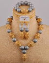 Nigerian Wedding Necklace Black African Beads Jewelry Set