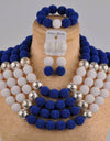 flash black and white african beads jewelry set simulated pearl nigerian wedding set