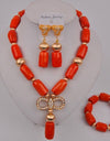 Wedding Jewelry Natural White Coral Bead Necklace Nigeria Wedding Bridal Jewelry Ladies Wedding Accessories Jewelry Set AU-209