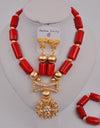 Wedding Jewelry Natural White Coral Bead Necklace Nigeria Wedding Bridal Jewelry Ladies Wedding Accessories Jewelry Set AU-209